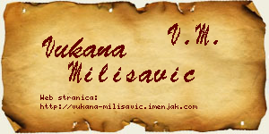 Vukana Milisavić vizit kartica